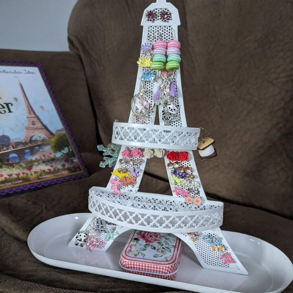 Eiffel Tower Jewelry Holder Earring Tree - Picture 2 of 5